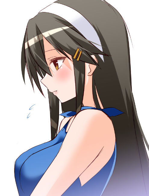 照れ榛名横顔練習
ノースリーブは色気があるのに清楚な榛名…いいよね…
髪の流れ的に逆側が描きにくいから練習しよう 