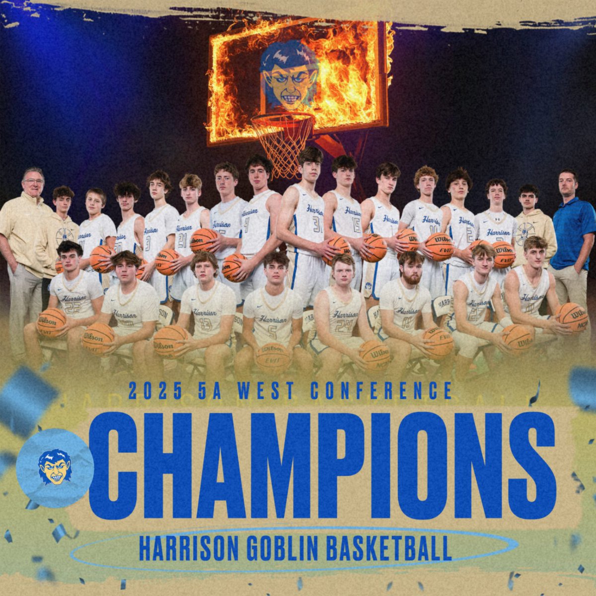 Harrison Goblins Clinch No. 1 Seed, Secure Share of 5A West Conference Title with Victory Over Siloam Springs

Siloam Springs, AR – February 25, 2025—The Harrison Goblins boys' basketball team secured the No. 1 seed from the 5A West Conference with a 67-40 win over Siloam Springs