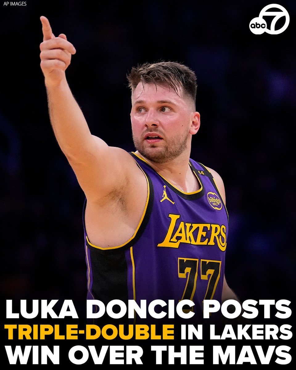 Luka Doncic secured his first triple-double with the Lakers on an emotional night for the Slovenian superstar, who was blindsided by the seismic trade sending him to L.A. for Anthony Davis three weeks ago. The Lakers beat the Mavericks 107-99 Tuesday.

abc7.la/3CYbmRQ