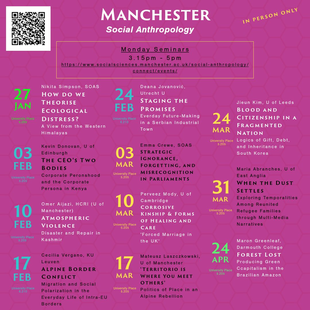Chika Watanabe (@drchikawatanabe) on Twitter photo Next Monday's seminar <a href="/UoMAnthropology/">Social Anthropology Manchester</a> is 'Strategic ignorance, forgetting and misrecognition in Parliaments' by Emma Crewe. See you there! Next Monday's seminar <a href="/UoMAnthropology/">Social Anthropology Manchester</a> is 'Strategic ignorance, forgetting and misrecognition in Parliaments' by Emma Crewe. See you there!