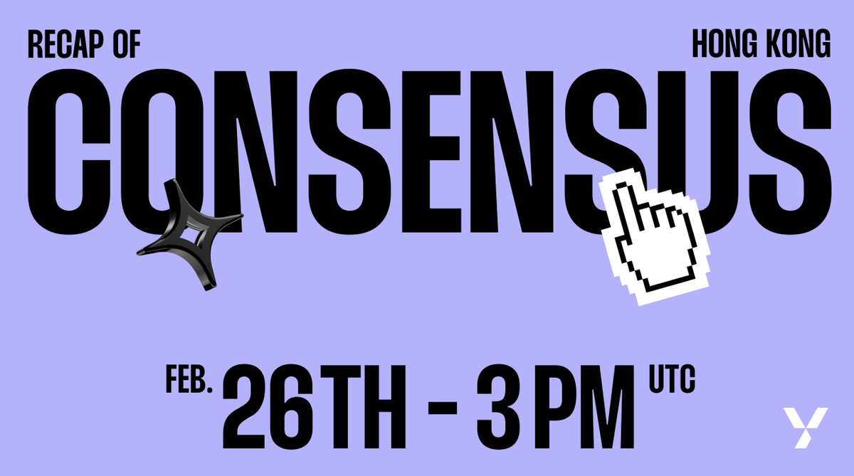 6 hours until YAY Network vol. 31: Recap of Consensus

Join us as special guests from <a href="/dFusionAI/">dFusion AI Protocol</a>, <a href="/threefold_io/">ThreeFold</a>, <a href="/NuLink_/">NuLink</a>, <a href="/RWA_Inc_/">RWA Inc.</a>, <a href="/weRate_Official/">weRate | We Reward Reviews</a> and more share key insights from <a href="/consensus_hk/">Consensus Hong Kong</a> and discuss the next big narratives in Web3.

📍x.com/i/spaces/1djxX…