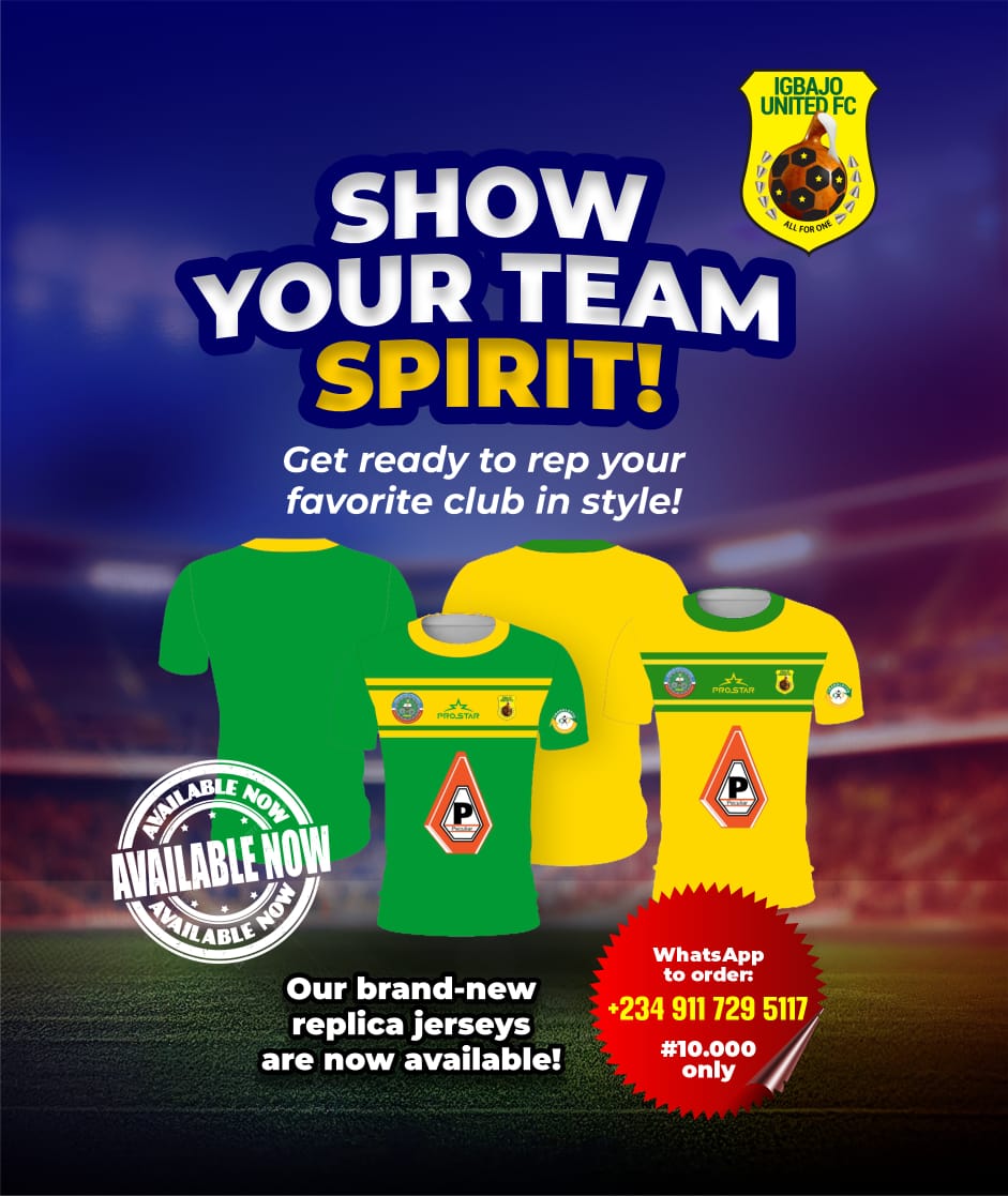 insideigbajo's tweet photo. Show Your Team Spirit!

Get ready to rep your favorite club in style! 

The brand-new replica jerseys of the Igbajo United Football Club are now available!

WhatsApp to order:

 +234 911 729 5117

*#10.000 only* https://t.co/FFTOMJeGGW