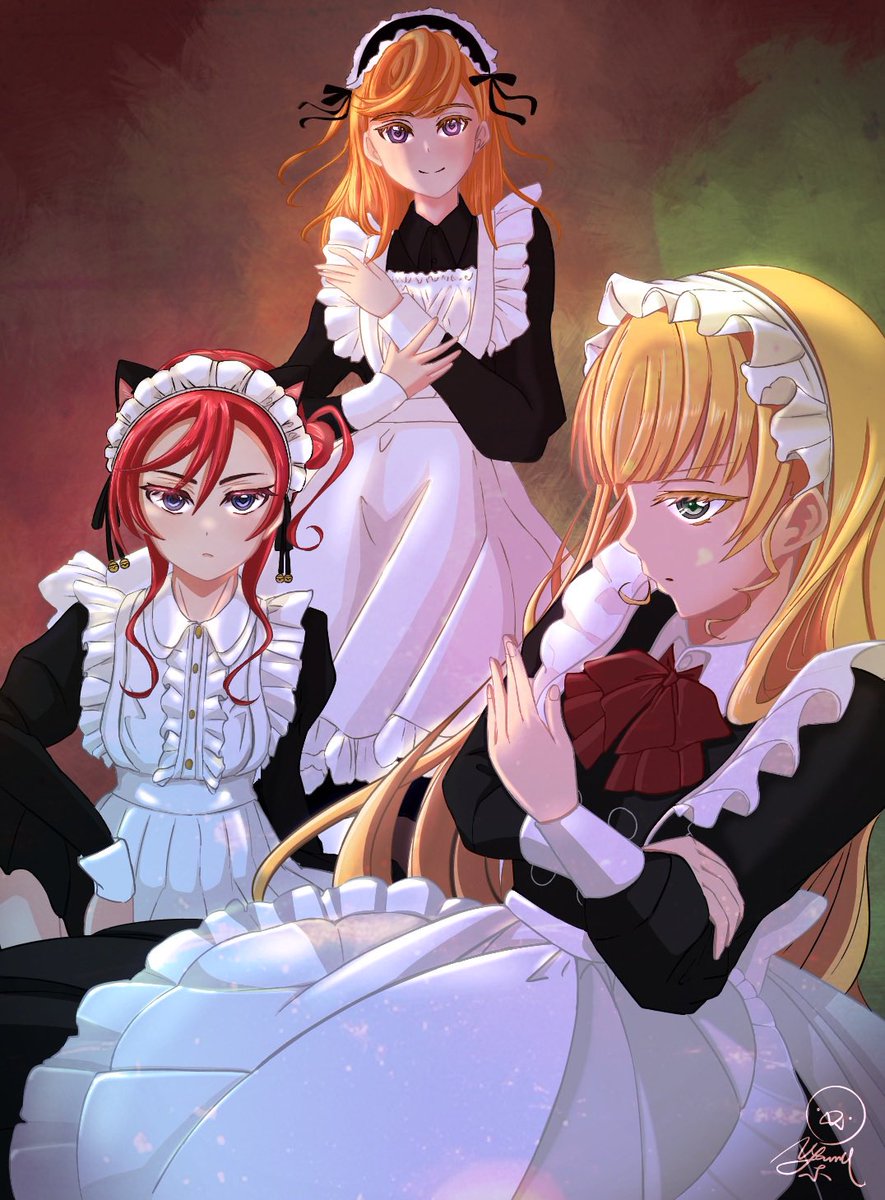 chu_n_mi's tweet image. ｢お帰りなさいませ、ご主人様｣

#liella #CatChu
#澁谷かのん #平安名すみれ #米女メイ