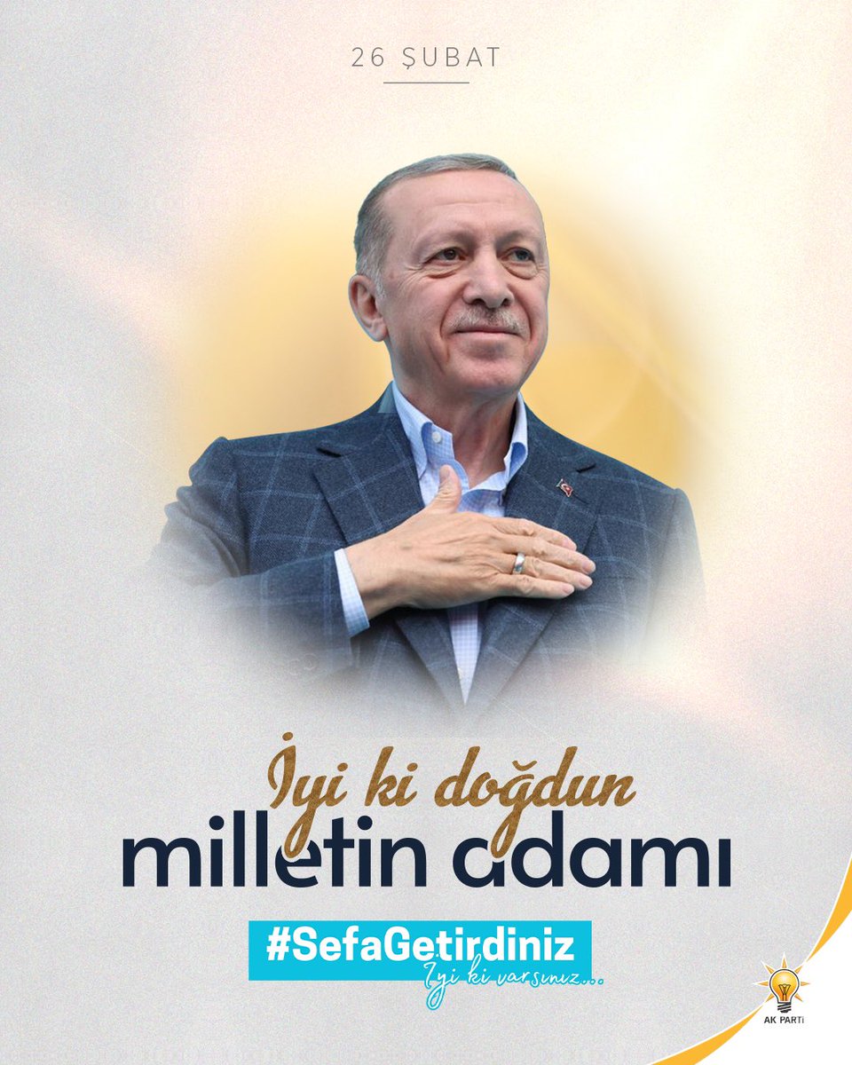 Millete adanmış bir ömür.. 

Rabbim sizi başımızdan eksik etmesin. Uzun ömürler nasip etsin. 🤲🏻

#SefaGetirdiniz 
#iyikidoğdunmilletinadamı 
#CumhurunReisi71yasında