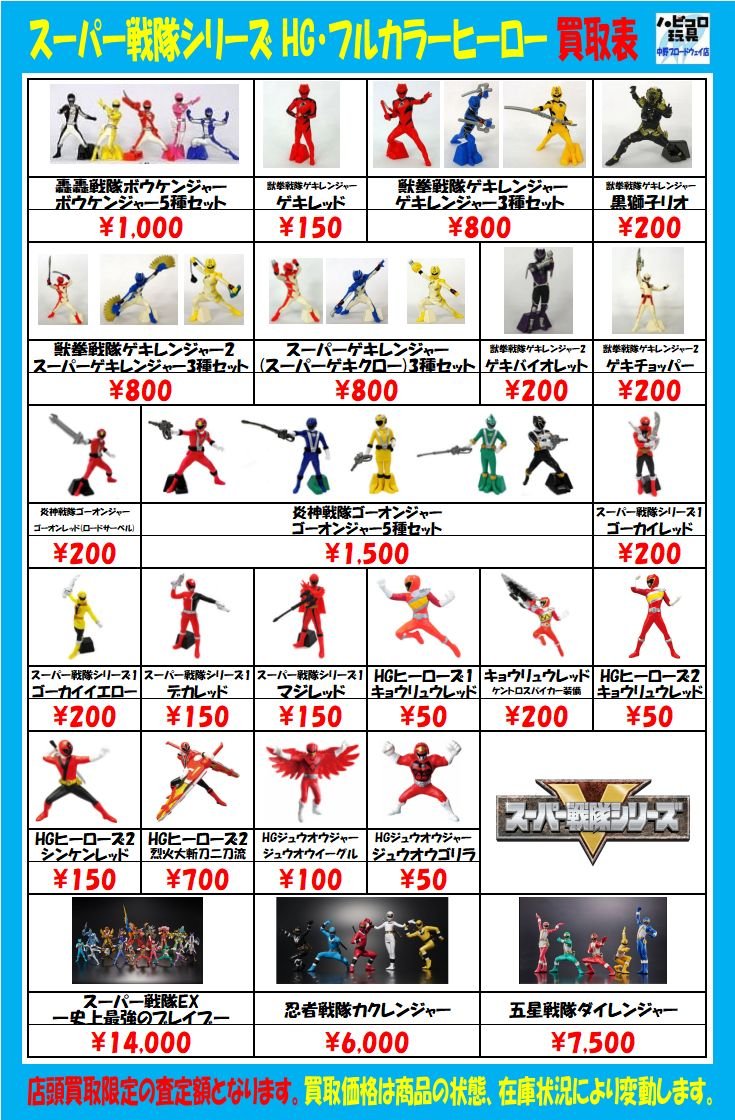 スーパー戦隊シリーズHGシリーズ フルカラーヒーローズ