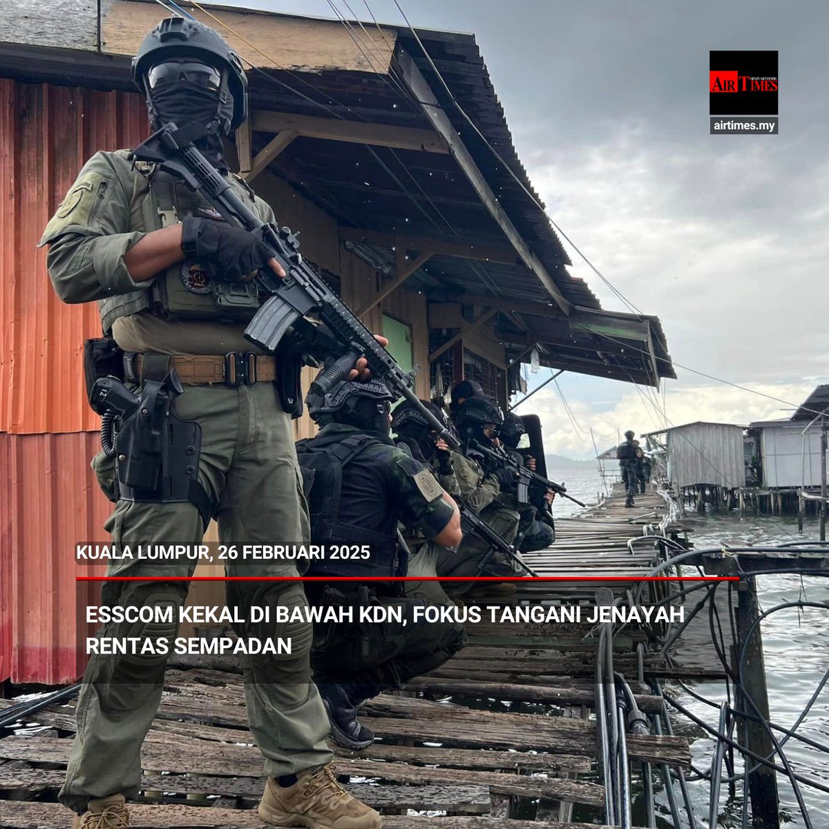 TheAirTimes's tweet photo. Keputusan meletakkan ESSCOM dibawah KDN adalah langkah yang tepat memandangkan ancaman semasa di ESSZONE melibatkan jenayah rentas sempadan - KDN
@MalaysiaMFA @KDNPUTRAJAYA @MarkasATM
#semasa #ESSCOM #ESSZONE #keselamatan #airtimes #sabah
https://t.co/w0z8Yvlbe1 https://t.co/70gTZIgOQB