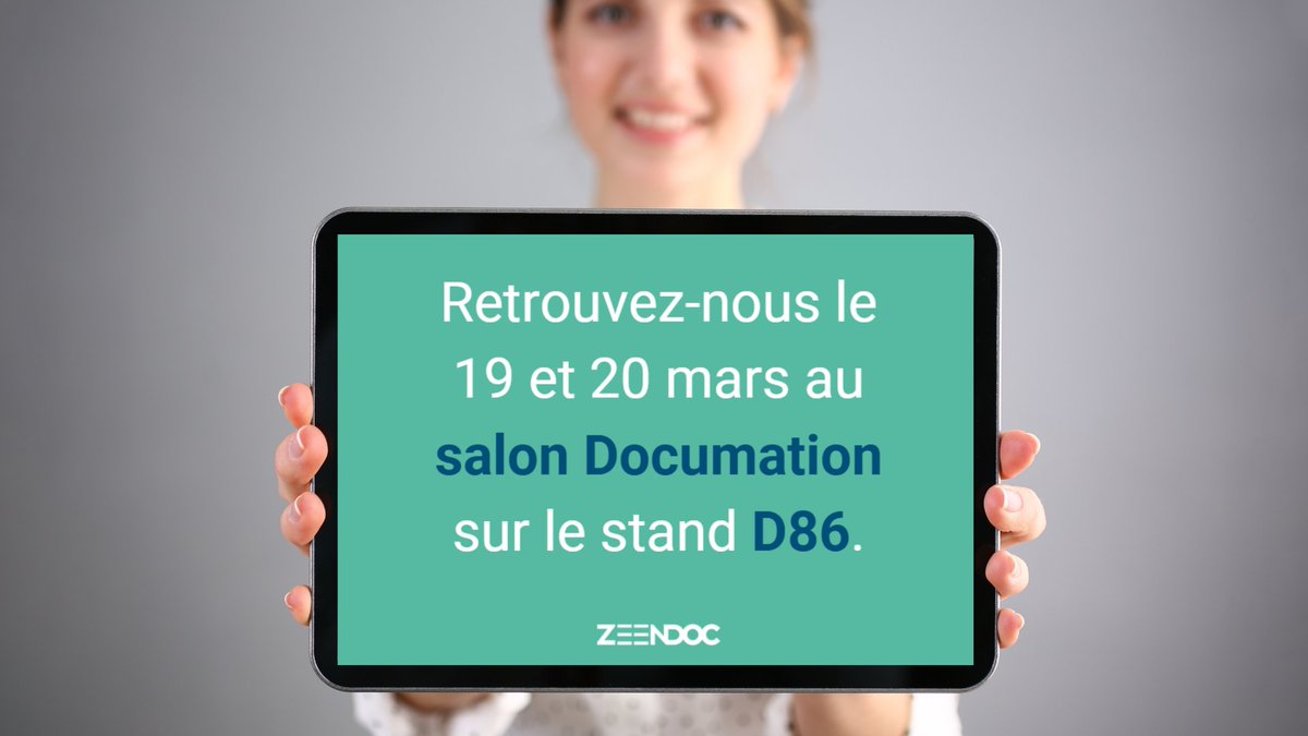 IA, facture électronique, GED… Tout le monde en parle. Chez Zeendoc, nous les faisons ÉVOLUER ! 🚀
 
📍 Rendez-vous au salon Documation les 19 &amp; 20 mars à Paris – Porte de Versailles.
 
#GED #transformationdigitale #zeendoc  #documation