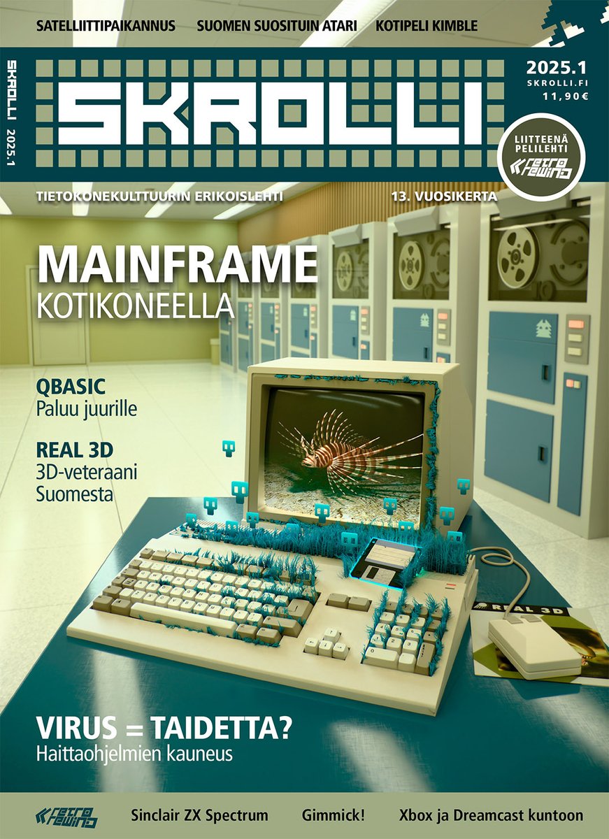 Skrolli 2025.1 on painossa! Vielä ehtii tilaamaan lehden suoraan painosta tilaaskrolli.fi - myöhemmin tulleet tilaukset postitetaan Tampereelta #skrolli #skrollilehti #tietokonekulttuuri #demoscene #demoparty #rakentelu #elektroniikka #diy #ohjelmointi #retrogaming #pelit