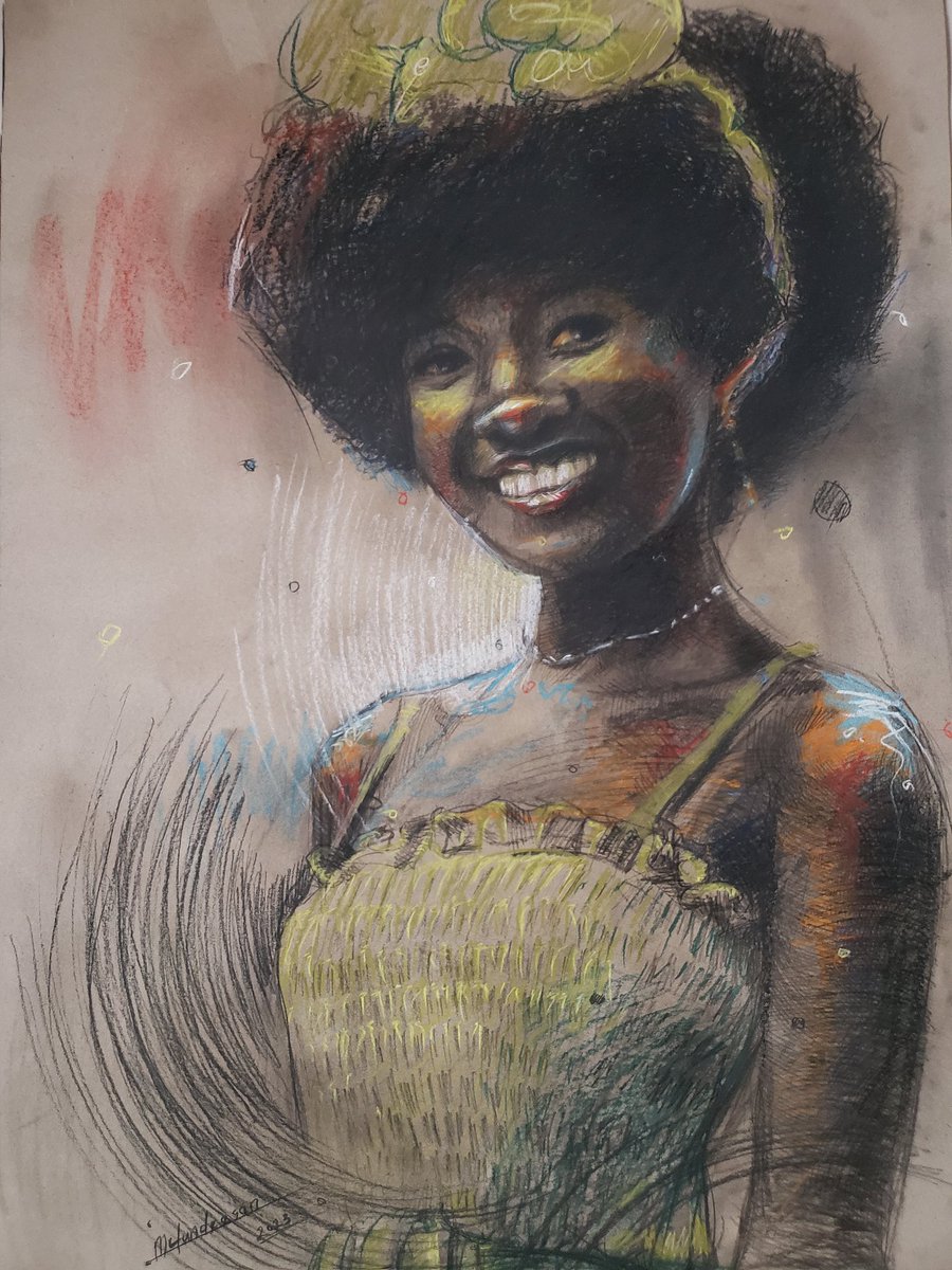 aikumotundeesan's tweet photo. Charcoal and Pastels on Chipboard!..... Sold this work but I miss it like madd😩💙

You can send DM for prints at affordable prices. https://t.co/CnIDyV2kWq