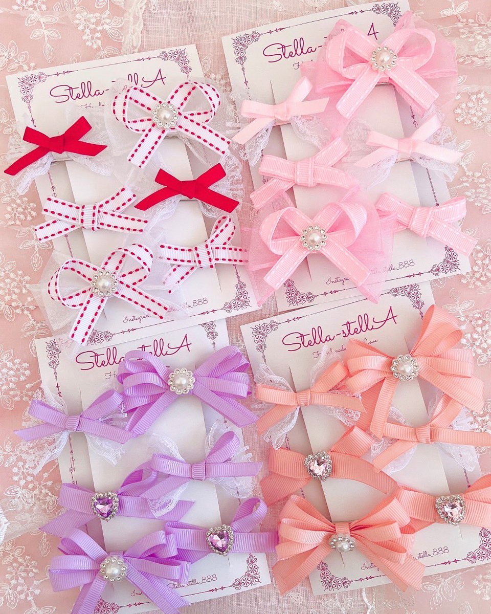 Kawaii__Stars's tweet photo. Kawaii☆Stars SHOP❣️
さくらまつり🌸お花見party🍡

【2/27〜3/12】
出展クリエイターさまご紹介♡

Stella-stellAさま

暖かな春のお洒落に合わせたい
蝶々モチーフのふんわりリボンや🦋✨

色々なアレンジが楽しめちゃう♡ちょっぴり欲張りなリボンセット🎀✨など

お洒落をワンランクUPさせてくれる💓春色リボンで毎日を可愛くhappyに🫶💕