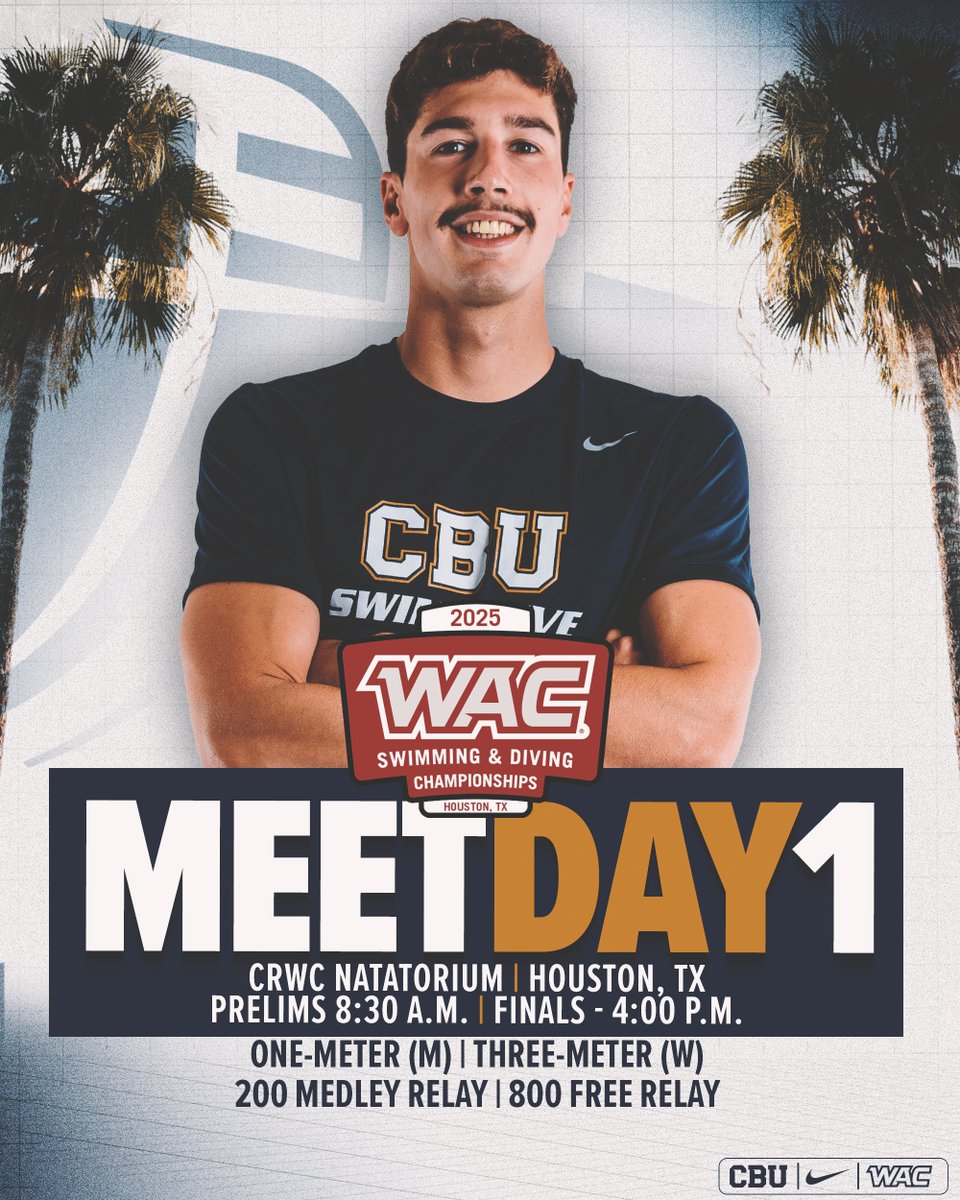 ❗️ 𝕎𝔸ℂ ℂℍ𝔸𝕄ℙ𝕀𝕆ℕ𝕊ℍ𝕀ℙ ❗️

🌊 WAC Championship - Day 1
🗓️ Feb. 26
⌚️ 8:30 AM | 4 PM
📍 Houston, TX
🏟️ CRWC Natatorium
Meet Central: wacsports.com/tournaments/?i…
🏊🏊‍♂️: bit.ly/418hPBq
💦: bit.ly/3QyH9fa

#LanceUp⚔️