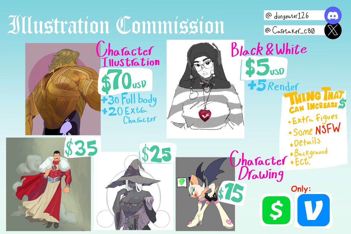 Caretaker_c80's tweet image. BETTER comm sheet cause i messed up the payment