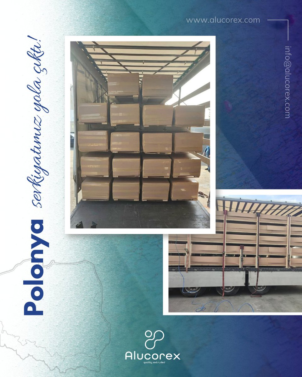 Our shipment to Poland has been completed! 🌍 Our aluminum profiles continue to take their place in projects in Europe.

Polonya sevkiyatımız tamamlandı! 🌍 Alüminyum profillerimiz, Avrupa’daki projelerde yerini almaya devam ediyor.

#marketing #shipment #aluminum #ihracat