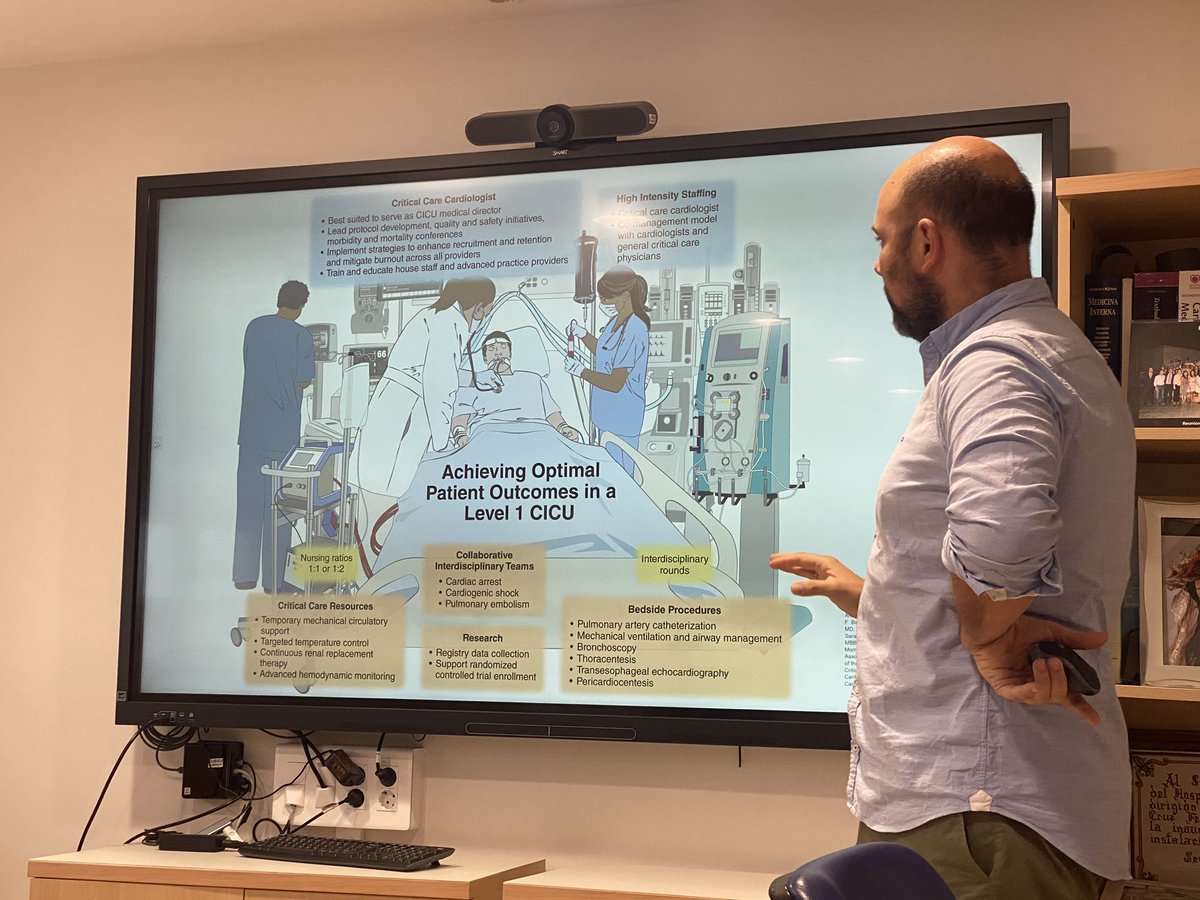 Hoy tenemos el privilegio de tener en nuestra Unidad con el Dr. Pablo Jorge Perez. <a href="/PabloJ/">Pablo Jorge</a> . Referente nacional en Cuidados críticos cardiológicos. 

Desde la Unidad coronaria a la UCIc. Dificultades. Retos y oportunidades 
En <a href="/CardiologiaHUVM/">Cardiología HUVM</a> en <a href="/HUVMacarena/">Hospital Virgen Macarena</a>