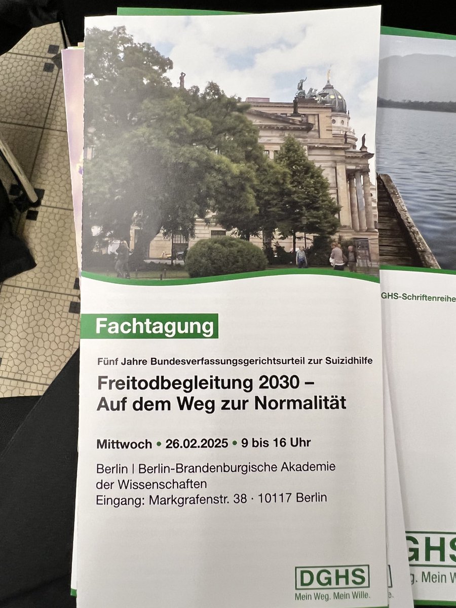 ch erwarte zum 5. Jahrestag des BVerfG Urteiles zum $ 217 StGB eine spannende Veranstaltung mit der DGHS. Deutsche Gesellschaft für Humanes Sterben. Vermutlich stehe ich hier mit meiner Einstellung recht allein. Aber Information und sachlicher Diskurs sind immer wichtig.