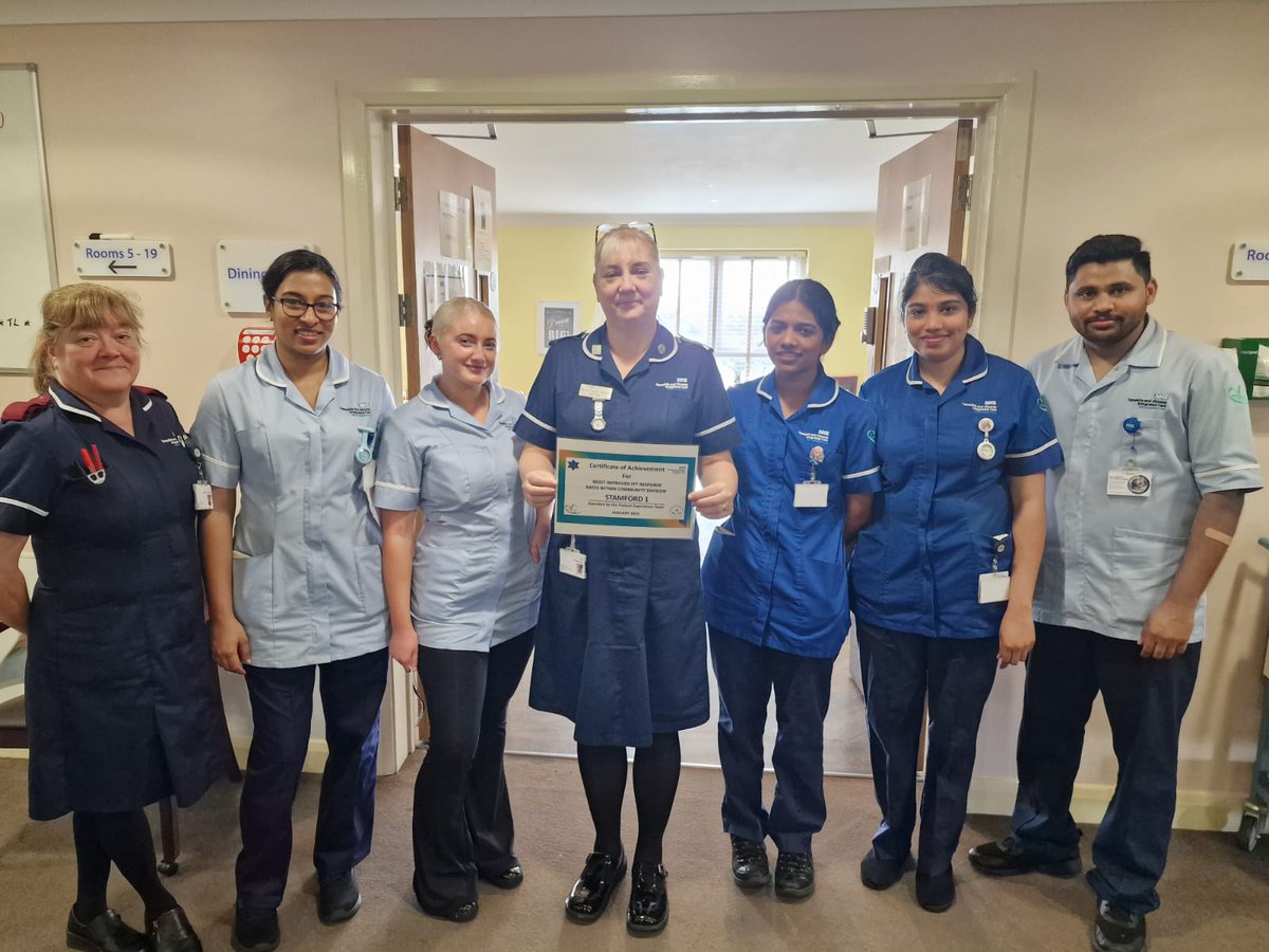 The Patient Experience Team (@tgicftptexp) on Twitter photo Congratulations to Stamford 1 for achieving the most improved FFT response rates within the Community Division for January. Keep up the good work.
<a href="/SusieR1/">Sue💙</a> <a href="/NicolaFirth6/">Nicola Firth</a> <a href="/VickT75/">Victoria Thorne</a> <a href="/Michell86248505/">Michelle Payne</a> <a href="/emmaloufrain/">Emma Frain 💙 RN DN QN</a> <a href="/amakepeace1/">antony makepeace</a> <a href="/GraceWall/">Grace Wall💙</a> Congratulations to Stamford 1 for achieving the most improved FFT response rates within the Community Division for January. Keep up the good work.
<a href="/SusieR1/">Sue💙</a> <a href="/NicolaFirth6/">Nicola Firth</a> <a href="/VickT75/">Victoria Thorne</a> <a href="/Michell86248505/">Michelle Payne</a> <a href="/emmaloufrain/">Emma Frain 💙 RN DN QN</a> <a href="/amakepeace1/">antony makepeace</a> <a href="/GraceWall/">Grace Wall💙</a>