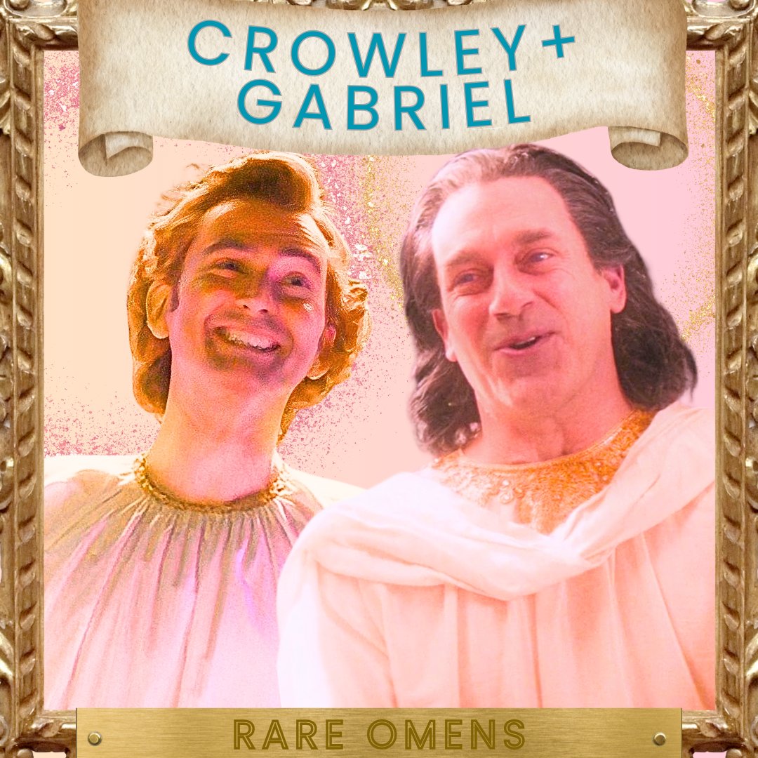 It’s #RareOmens 2025 Day 27

Crowley and Gabriel!

Been a long time since they were angels together, but there’s lots of history and AUs to explore. Share your prompt fills and tag us.

You can also post to the **AO3 collection** Rare_Omens: archive.transformativeworks.org/collections/Ra…

#goodomens