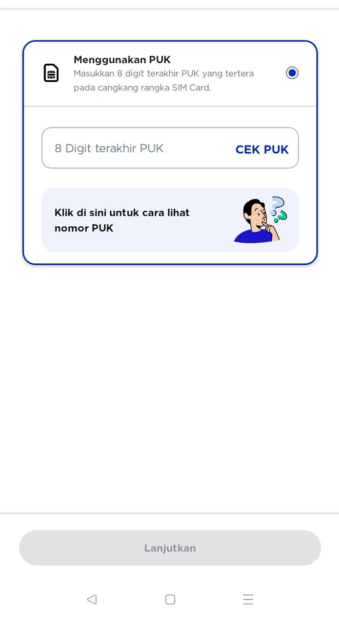 desyayum2's tweet photo. @myXLCare min saya mau registrasi ulang tapi saya gatau nomo PUKnya, gimana ya? https://t.co/R3ubvom1M2