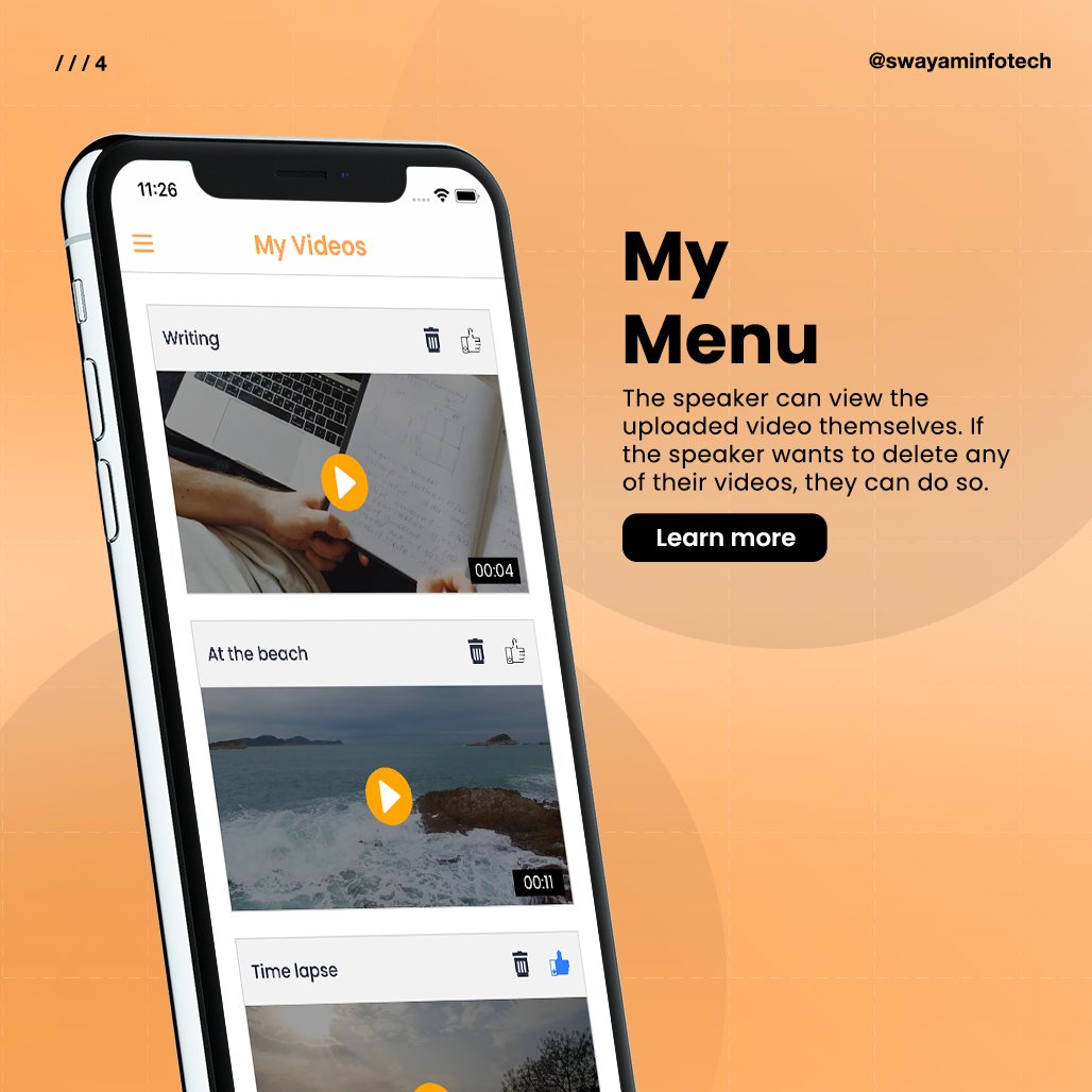 swayaminfotech's tweet image. Explore the power of online learning with our e-learning app. Introducing the Smart Learn Video Application—an innovative E-learning platform. Elevate your organization's educational experience. 
.
Visit: swayaminfotech.com/smart-learn-vi… 
.
#elearningappdevelopment #elearningvideoapp