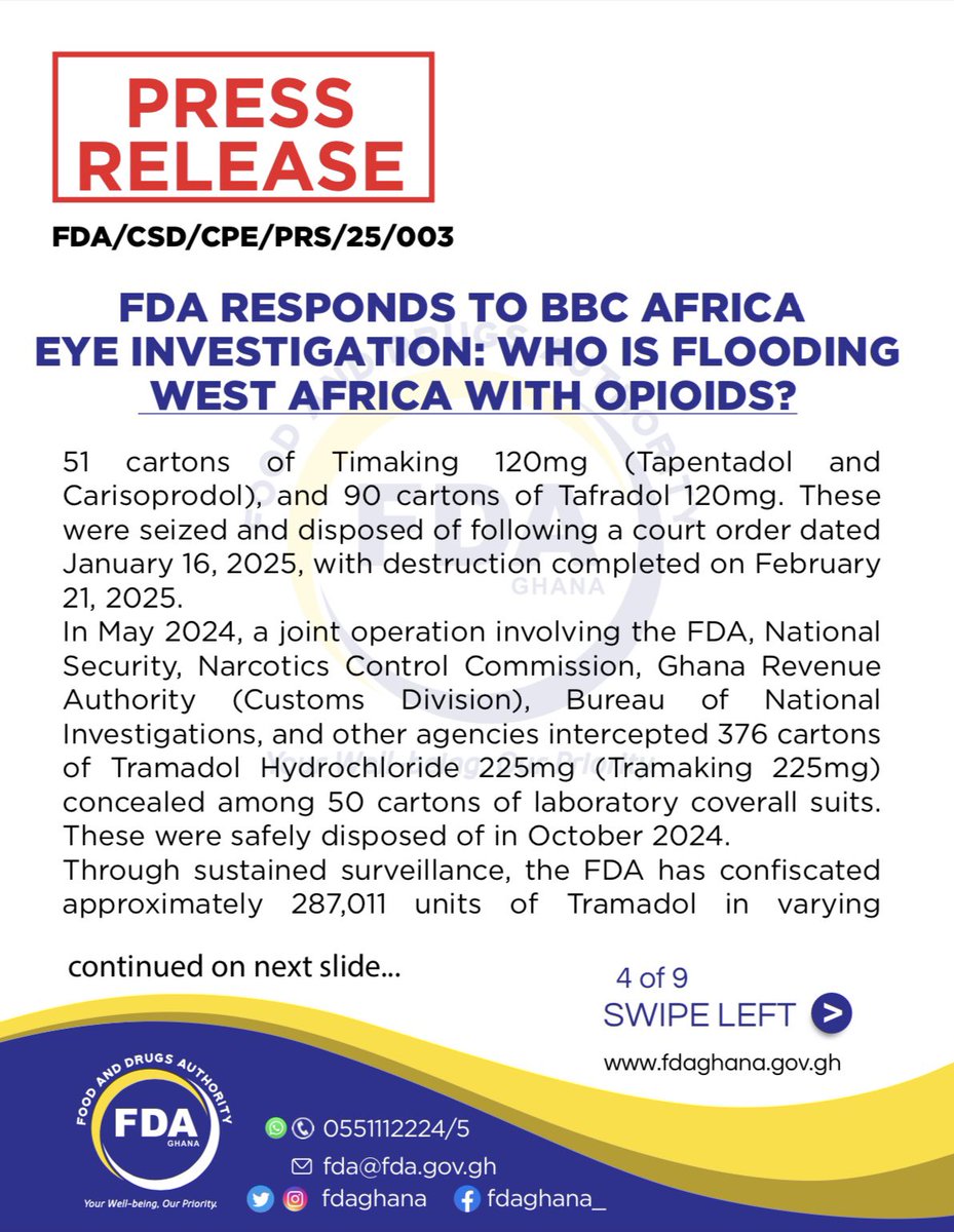 fdaghana's tweet photo. #FDAGhana2025
#FDAGhanaPressRelease 
#FDACommunications https://t.co/ULAZuIoys8