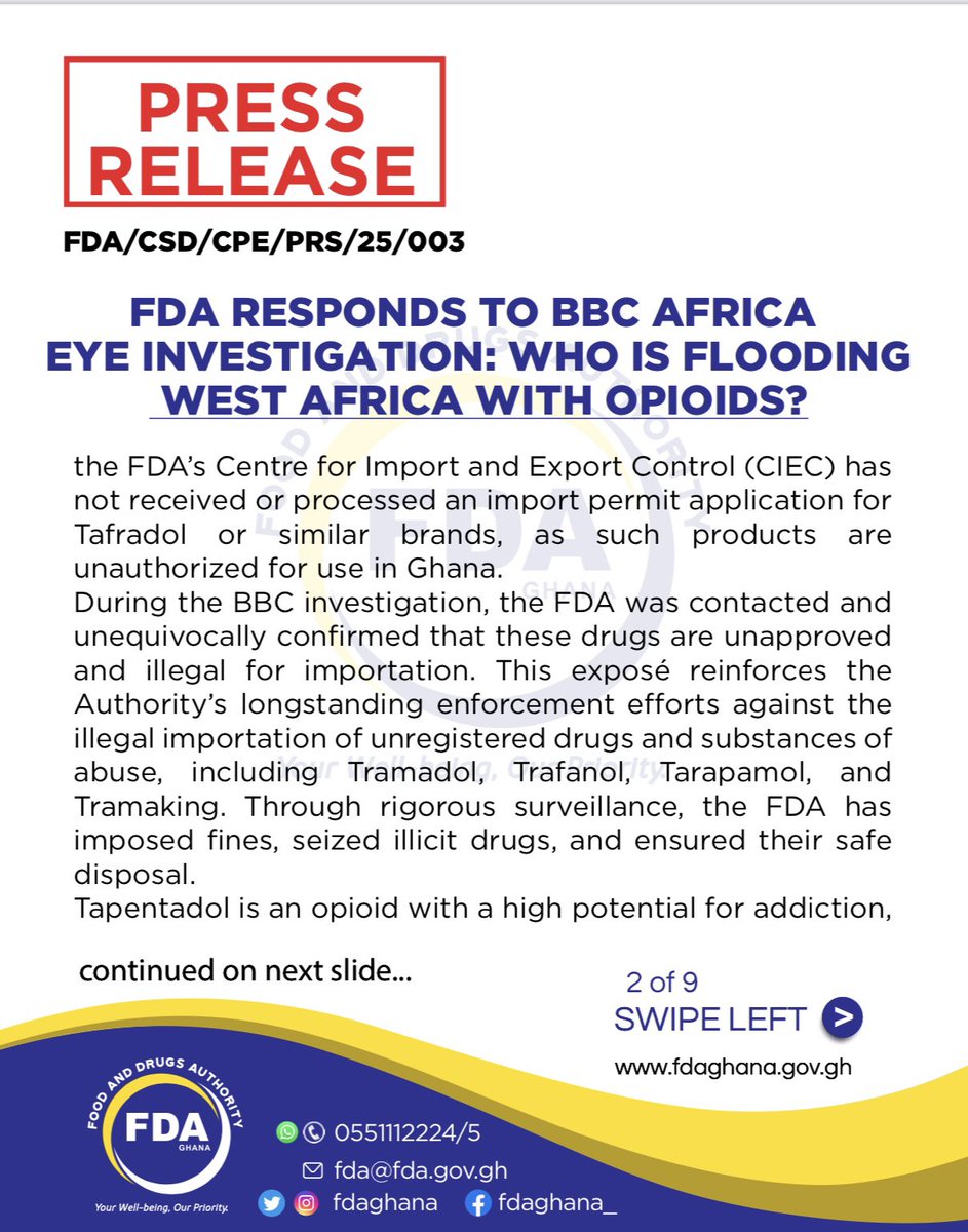 fdaghana's tweet photo. #FDAGhana2025
#FDAGhanaPressRelease 
#FDACommunications https://t.co/ULAZuIoys8