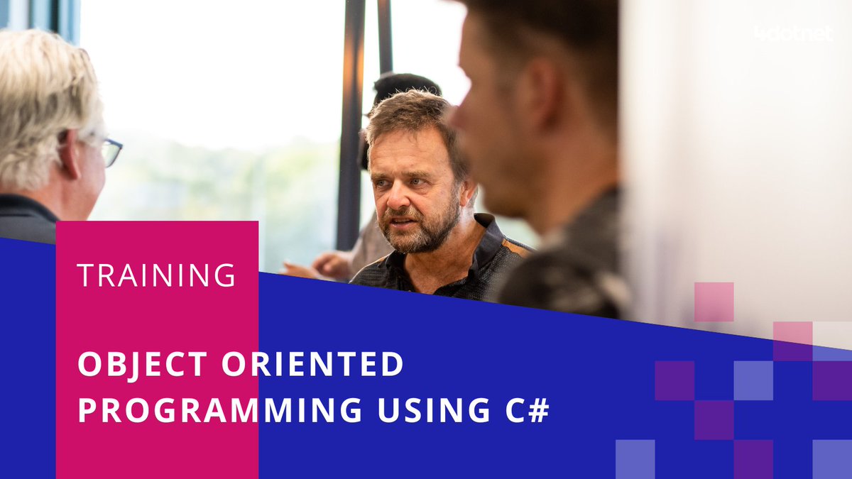 4Dotnet's tweet image. Leer over object georiënteerde principes en welke middelen de taal C# biedt om deze principes te realiseren in onze training Object Oriented Programming (OOPC). 👌
Lees meer over de training en vraag hem aan via: hubs.la/Q037vsV20
#training #dotnetcore #ProgramminginC