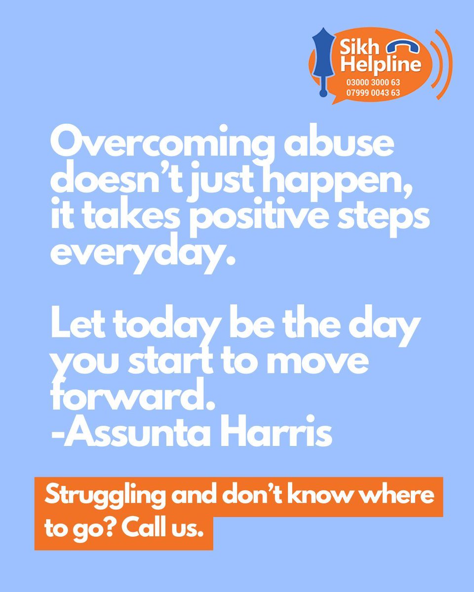 The hardest step to taking action is the first step. Let this quote inspire you to try and seek support for what you are going through. 

We are here to help.

#dvawareness #domesticviolence #abuse #toxic #relationships #sikhi #taboo #quoteofday #helpline #support