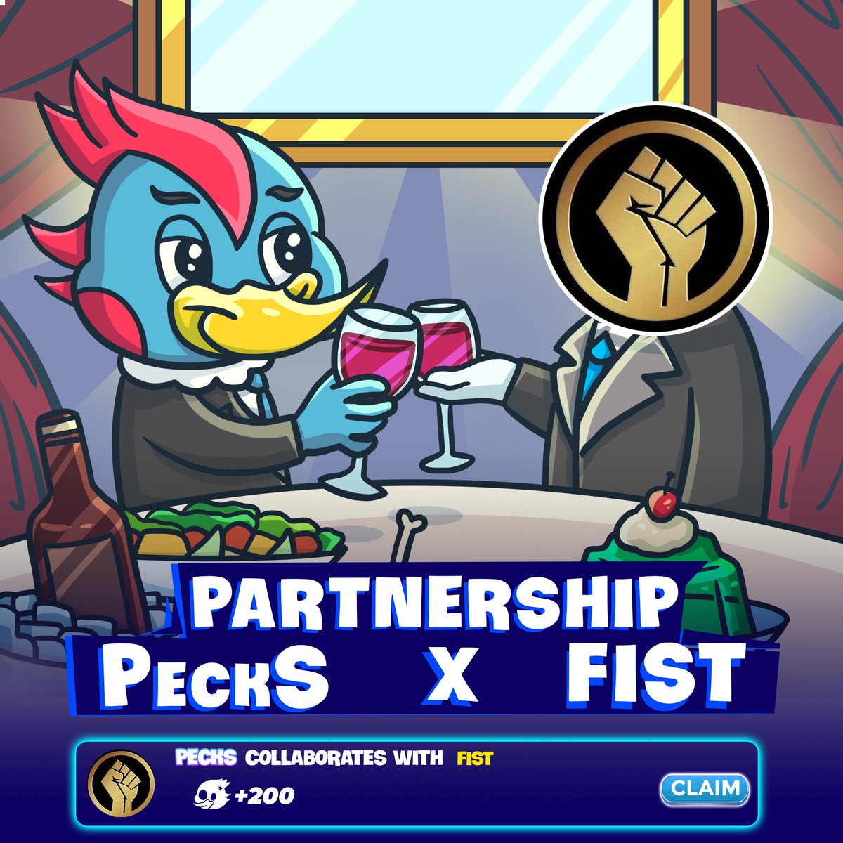 🎊 PeckS x FIST – Power, Unity &amp; Crypto Revolution! 🚀🐦👊

PeckS joins forces with FIST, where strength, unity, and community-driven power fuel the next big movement in Web3! This isn't just about tokens—it’s about building, winning, and thriving together in the digital economy.