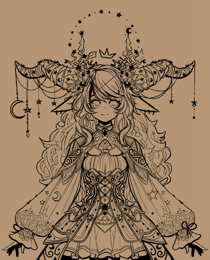 Doing some Vtuber art (rough concept art)