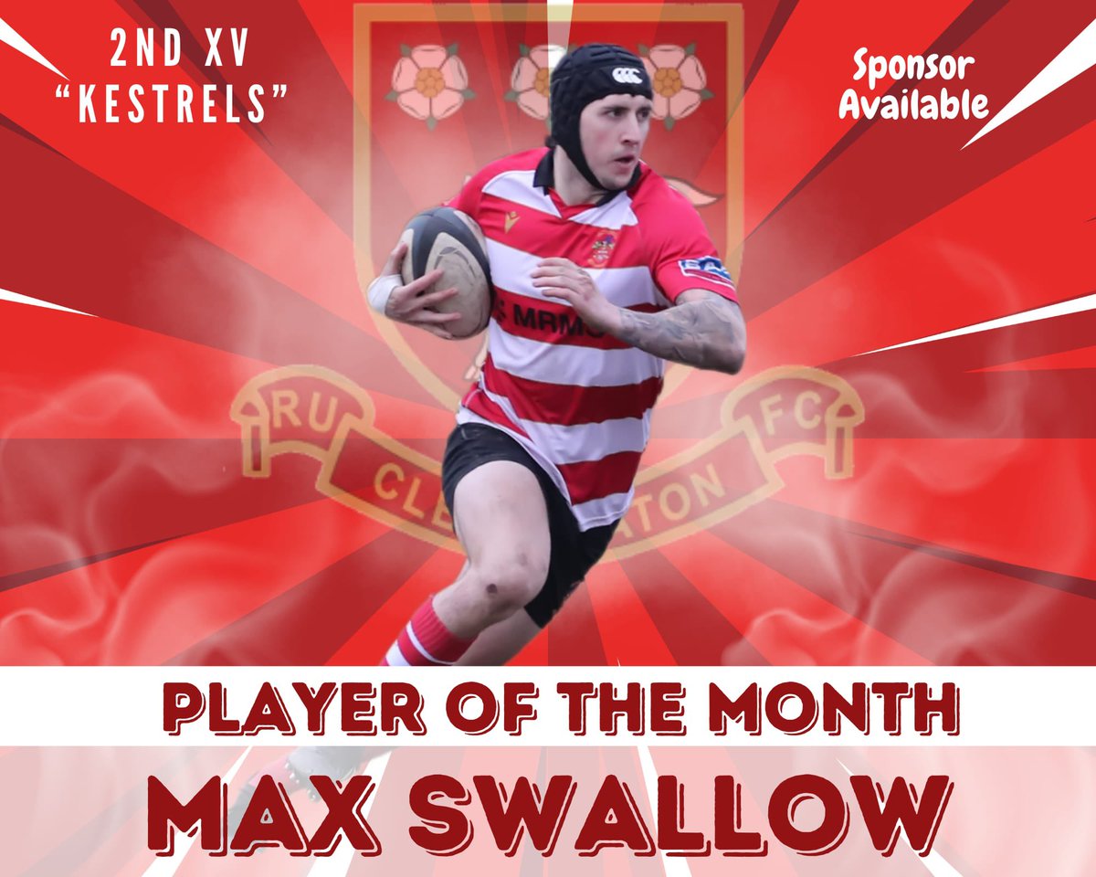 Next up, PoTM for our Kestrels! As he learns the game following his transition from Rugby League, Max Swallow is putting in some solid performances and flourishing in the centres. Congrats Max, our Player of the Month for February!! 👏👏
#UTL 🐑🔴⚪️🐑