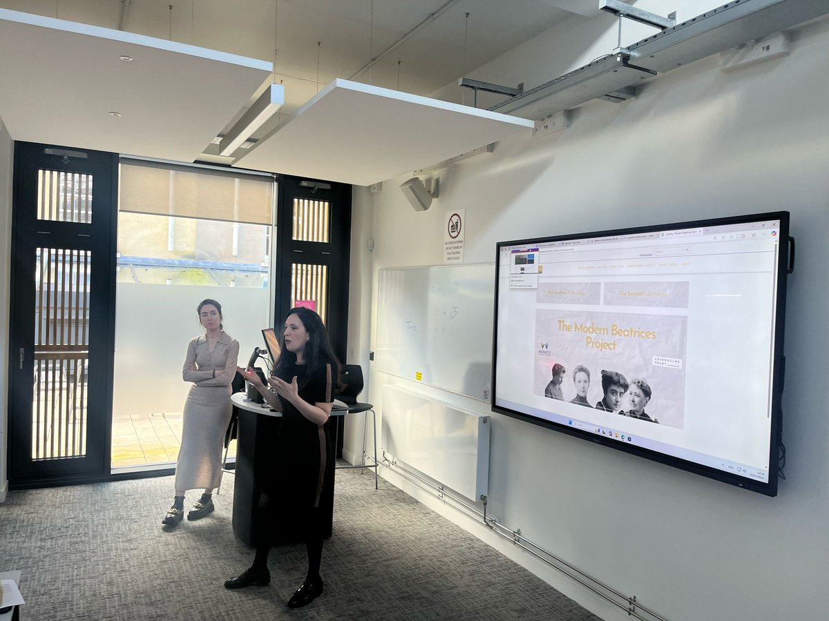 Dr Federica Coluzzi (@fedecoluzzi) on Twitter photo Had the most amazing time at <a href="/BristolItalian/">BristolItalian</a>, co-teaching a class on Beatrice in Purg XXX-XXXI with <a href="/tristanjkay/">Tristan Kay</a>, introducing students to 19C women dantiste and then presenting with #francescasartori the #ModernBeatricesArchive in the evening to a great audience. Had the most amazing time at <a href="/BristolItalian/">BristolItalian</a>, co-teaching a class on Beatrice in Purg XXX-XXXI with <a href="/tristanjkay/">Tristan Kay</a>, introducing students to 19C women dantiste and then presenting with #francescasartori the #ModernBeatricesArchive in the evening to a great audience.