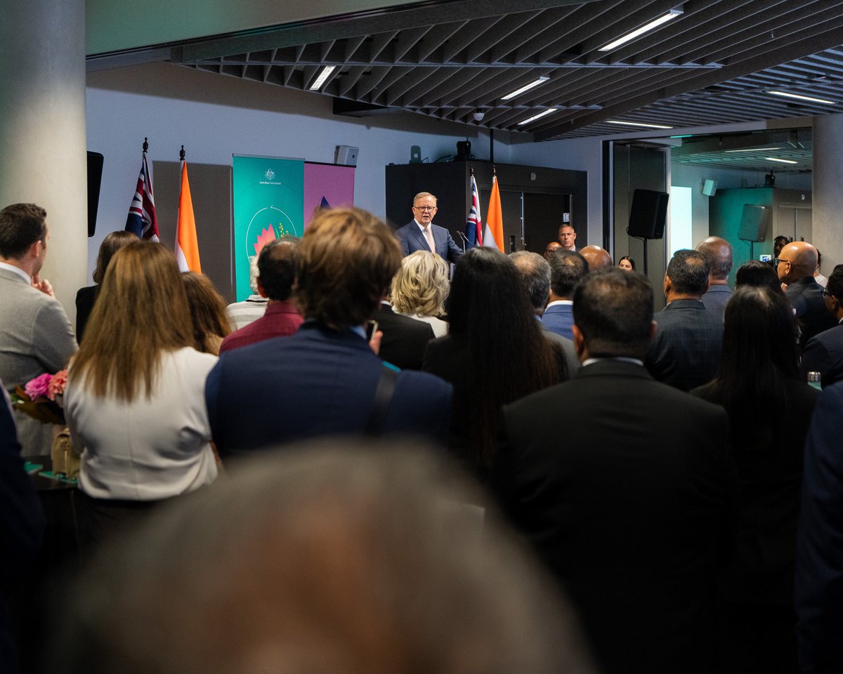 AlboMP's tweet photo. Australia's relationship with India is stronger, deeper and more important
than ever. But there is so much more to come.

We’re boosting Australia’s economic ties with India to create jobs at home.

And today we launched a new roadmap that’s all about making the most of the trade and investment opportunities ahead.