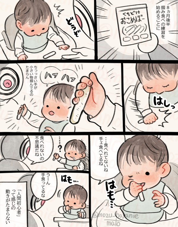 赤さん8ヵ月の時の日記です。後追いが始まり家事も食事も大変だけどシナぷしゅに助けられてます 