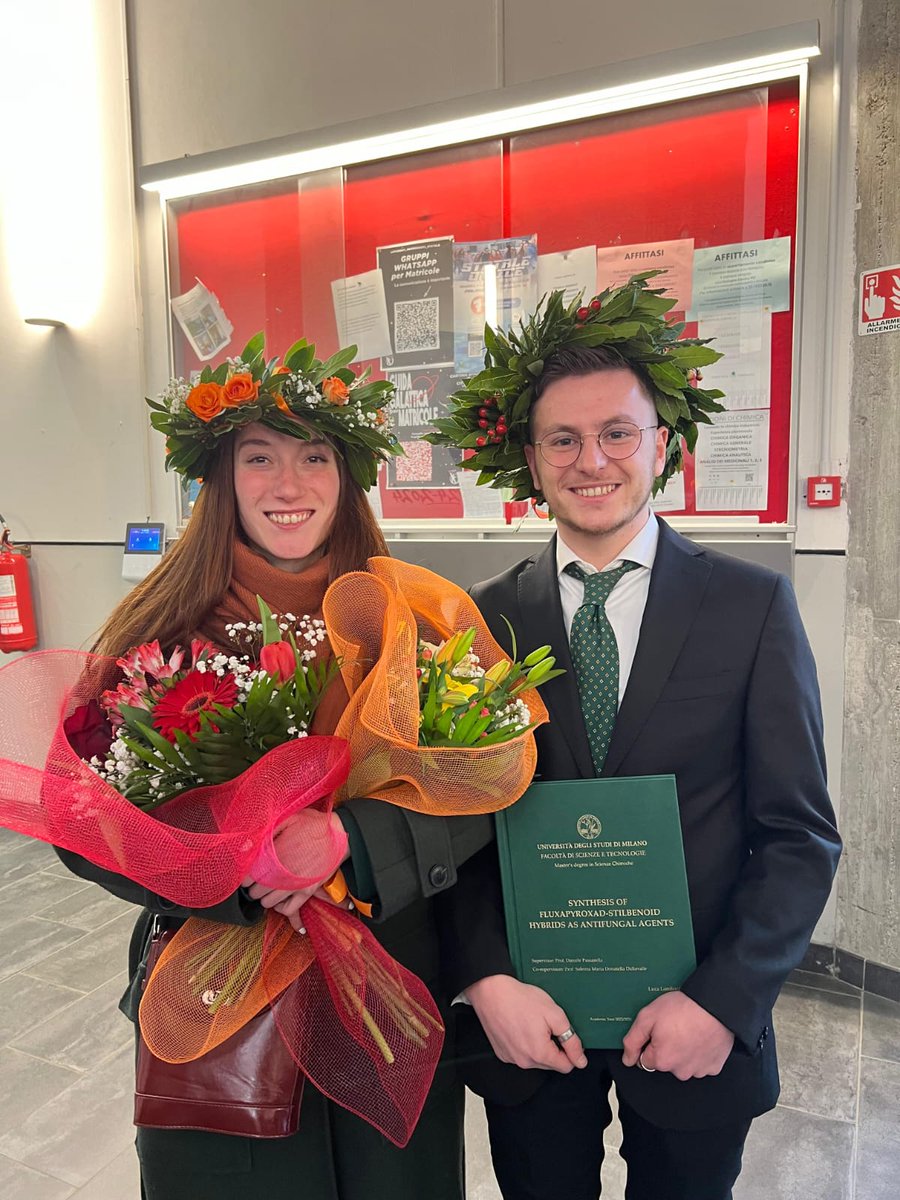 Congratulations to Anna and Luca for their master's degree in Chemical Sciences!! #chemistry #unimi <a href="/LaStatale/">Università degli Studi di Milano</a>