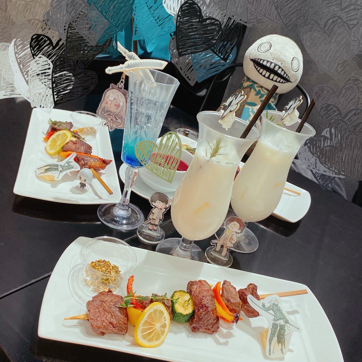 「いってきたよーーー!!!やっぱ肉が一番うまい。ニーアさんが狩ったと思うとおいしさ」|樹Dorothyのイラスト