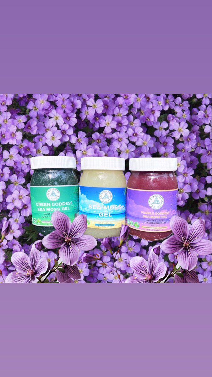 🌿✨ Dive into the power of nature with 🍃Organic 🧜🏼‍♀️Goddess 🌊Sea Moss Gel!

💛 Gold for energy &amp; immunity
💜 Purple for antioxidants &amp; detox
💚 Green for vibrant skin &amp; digestion

Which one are you trying first?
#SeaMossGel #OrganicGoddess #WellnessJourney #Superfood #Natural
