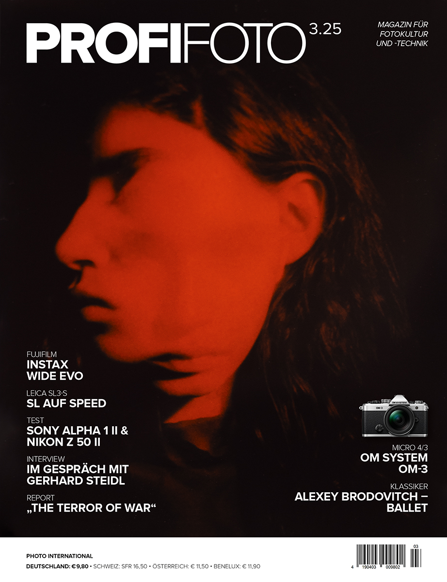PF März – ab 26. Febr. im Zeitschriftenhandel:
TECHNIK: LEICA SL3-S 
OM SYSTEM OM-3 
FUJIFILM Instax WIDE Evo 
Test – Sony Alpha 1 II + Nikon Z 50 II
INSPIRATION.: K. SCHULLER  
INTERVIEW- Gerh. Steidl
REPORT The Terror of War – „Mach Nick Ut draus“, umm.

profifoto.de/magazin/