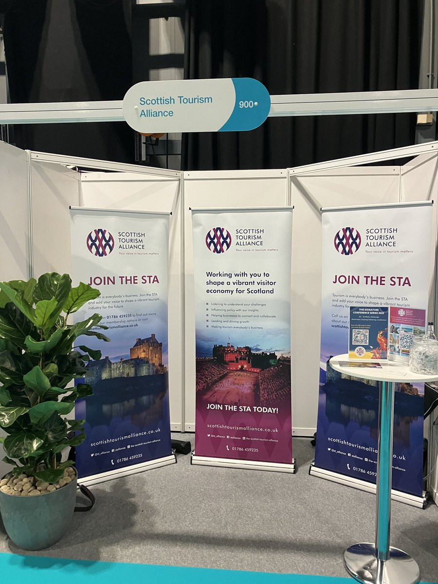 st_alliance's tweet photo. Whether you’re still learning all about the Scottish Tourism Alliance or you’re already one of our biggest supporters, visit us on stand 900 at #ScotHot25 to catch up and hear more about membership, support available from our patrons, policy activity & upcoming events 👋 https://t.co/DAzK0nAqk4