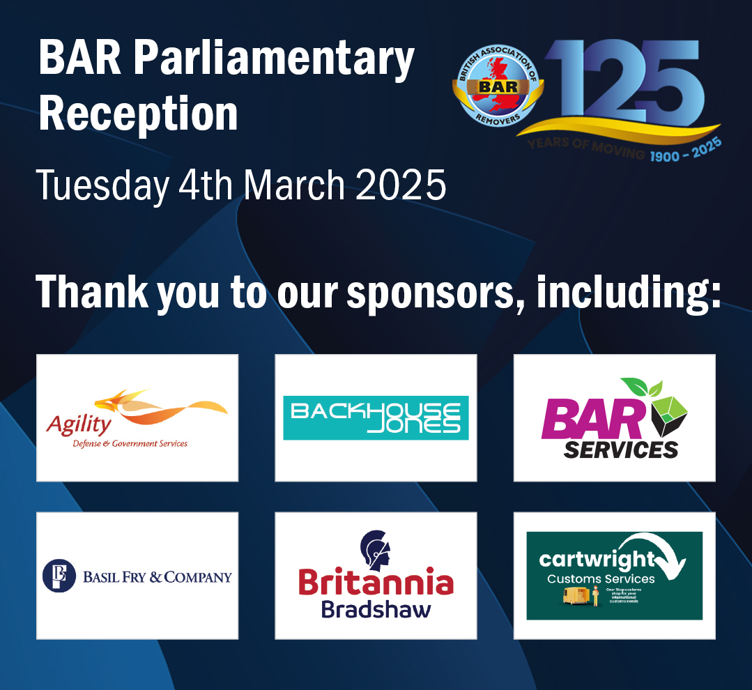 BARremovers's tweet photo. The @BARRemovers would like to thank our sponsors (six of whom are shown here) for helping ensure the success of our Parliamentary Reception at the House of Commons.
#Agility @BARServicesLtd #BackhouseJones #BasilFry @britmovers #CartwrightCustomsServices
#BAR125 https://t.co/DvIWfI36pH
