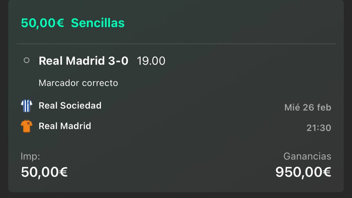 EsElTirador's tweet photo. Ayer no fue el día.. pero hoy.. Si el Real Madrid gana 3-0 👀👇🏻

Regalo 5€ a TODOS los que den LIKE y me SIGAN. No hay mas requisitos.❤️

🚀 Si le das al RT, te doy el DOBLE. https://t.co/FaX4I5Uo7u