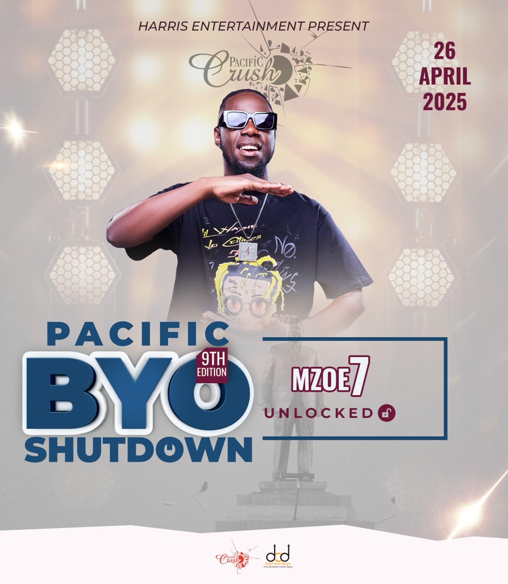 #Advert: Bulawayo, are you ready?🔥

The Pacific #BulawayoShutdown is coming your way on April 26, 2025! Get ready for a fun night featuring DJ Prince Eskhosini, <a href="/Nashon10/">Dj Eugy</a>, <a href="/MzoeSeven/">#Mzoe7</a>, and a lineup of surprise artists yet to be revealed

Stay tuned for more updates