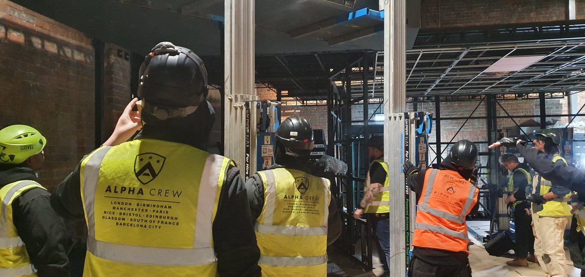 Building a mezzanine floor out of steel stage deck with <a href="/AlphaCrewLtd/">AlphaCrew</a> #Events #EventsIndustry