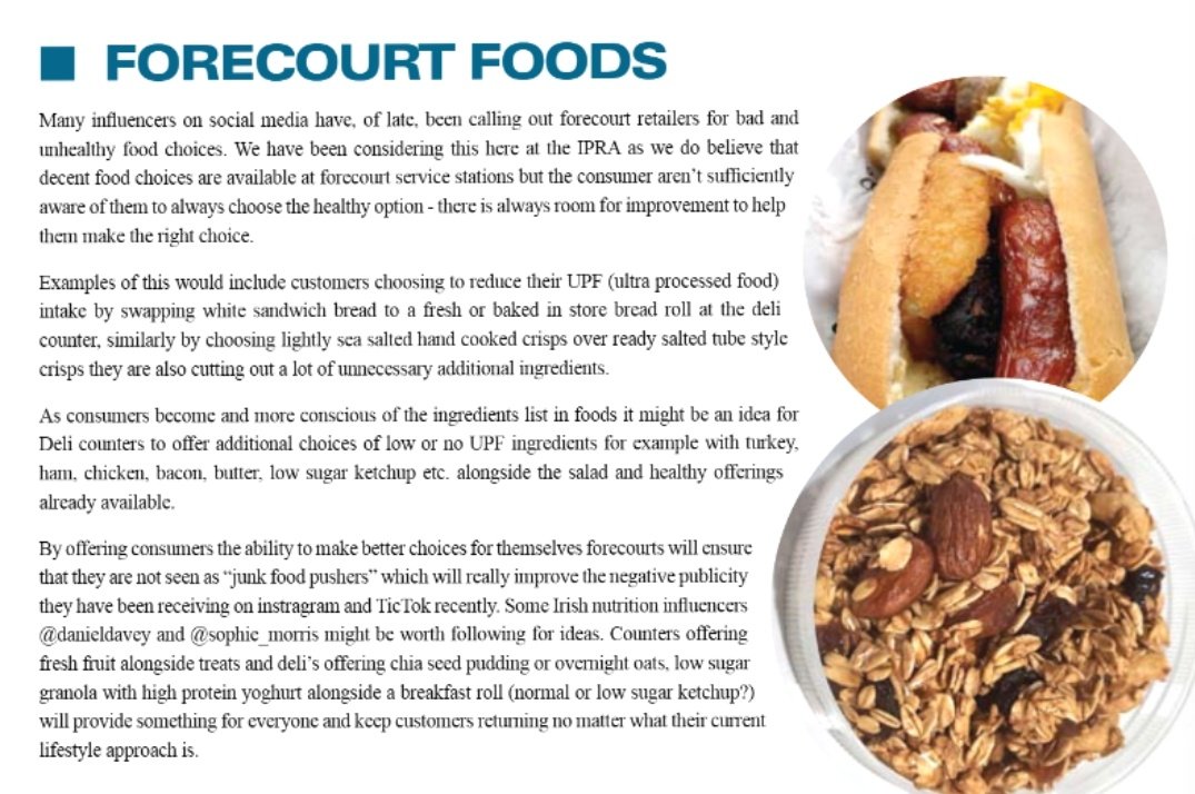 Are you producing a healthy food/drink you think should be stocked in forecourts which would help customers have more grab and go healthy options? If so contact us ipra.ie/forecourt-reta… #irishretail #irishhealth