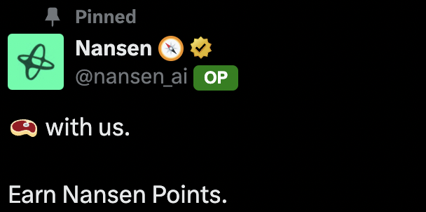 AirdropAlertAAD's tweet photo. Don't forget to ⛏️stake your tokens at @nansen_ai to boost your Nansen Points! 🚀
https://t.co/JKCDnXMn80 (FREE)
#GetThosePoints🎢 https://t.co/Vs5Hf2U8rY