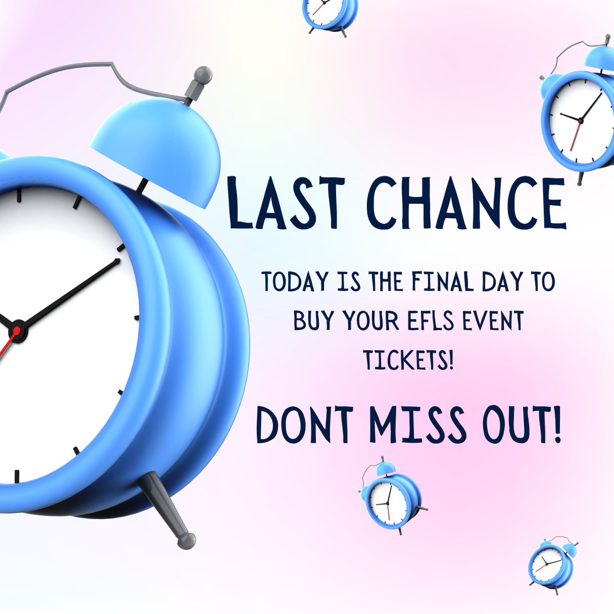 Today is your final chance to purchase tickets to the EFLS event! Be sure to get yours: onecau.se/_7rwzt1

🍸Open Bar
🚗Free Valet Parking
🎶DJ
🍽Hors D'oeuvres
🎙 Auction
☀FUN

No tickets are sold at the door