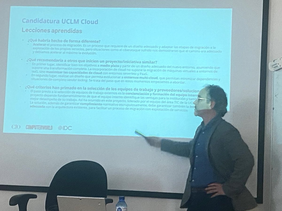 CPCD UPCT (@cpcd_upct) on Twitter photo ➡️ Ayer, nuestro equipo técnico se reunió con compañeros TIC de <a href="/uclm_es/">Universidad de Castilla-La Mancha</a> para conocer sus avances en #cloud.
☁️ Un intercambio enriquecedor que nos impulsa a seguir avanzando en la innovación tecnológica de la <a href="/UPCToficial/">Universidad Politécnica de Cartagena | UPCT</a>.
Gracias por la visita. ¡Seguimos avanzando! 💪 ➡️ Ayer, nuestro equipo técnico se reunió con compañeros TIC de <a href="/uclm_es/">Universidad de Castilla-La Mancha</a> para conocer sus avances en #cloud.
☁️ Un intercambio enriquecedor que nos impulsa a seguir avanzando en la innovación tecnológica de la <a href="/UPCToficial/">Universidad Politécnica de Cartagena | UPCT</a>.
Gracias por la visita. ¡Seguimos avanzando! 💪