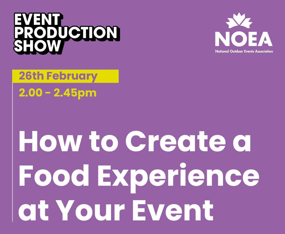 🌟 'How to Create a Food Experience at Your Event' session starts in 30 minutes at The Futures Stage. 🌟 

From working with budgets, to choosing different ranges of vendors &amp; food trends,.#NCASS take us on a journey of food and food experience. 

#the-event-production-show #NOEA