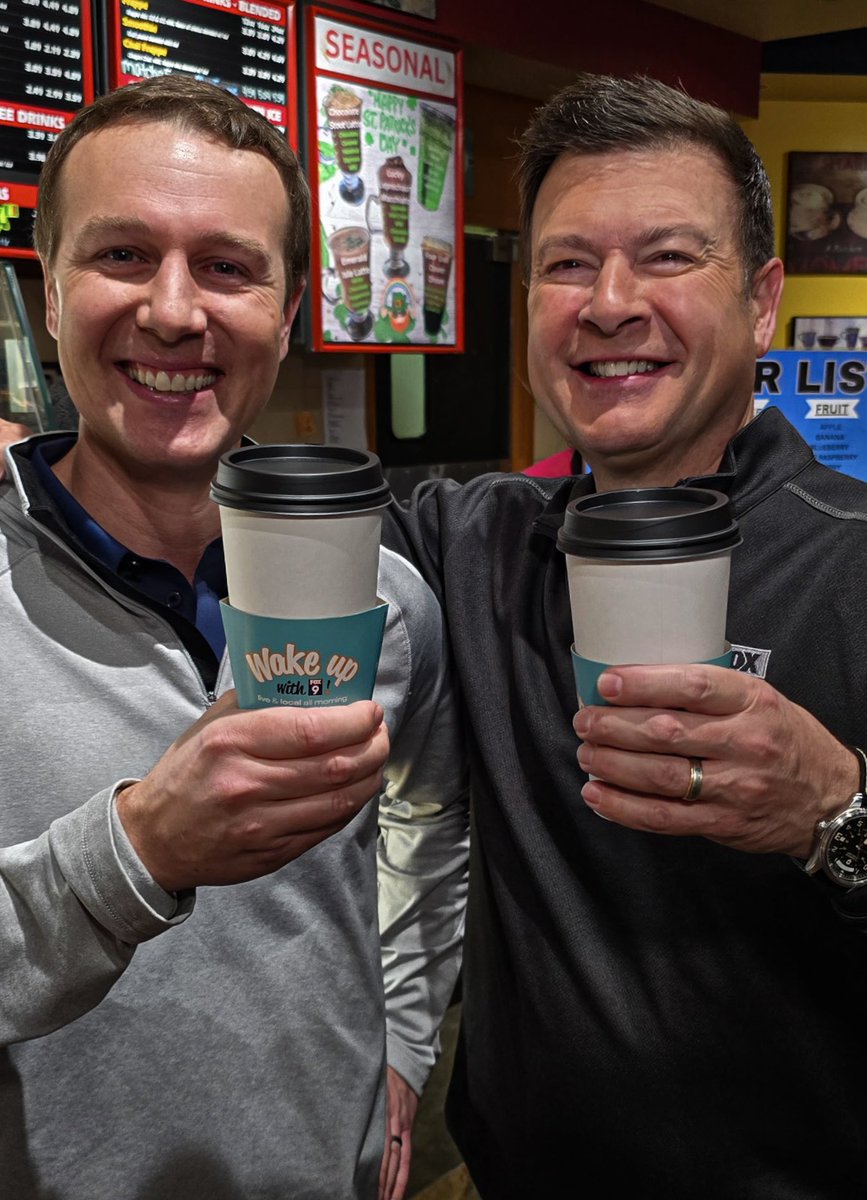 Hello on this Hump Day!  I buried the lead — FREE COFFEE!!  ☕️  Come see Jared and me at Triple D Espresso in Golden Valley and we’re buying! Enjoy! 😊<a href="/FOX9/">FOX 9</a>