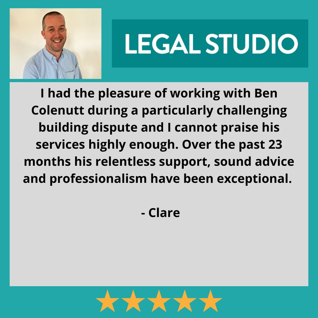 TheLegalStudio's tweet photo. Congratulations Ben Colenutt on the fantastic review on ReviewSolicitors #wearelegalstudio https://t.co/jIhZomscIy