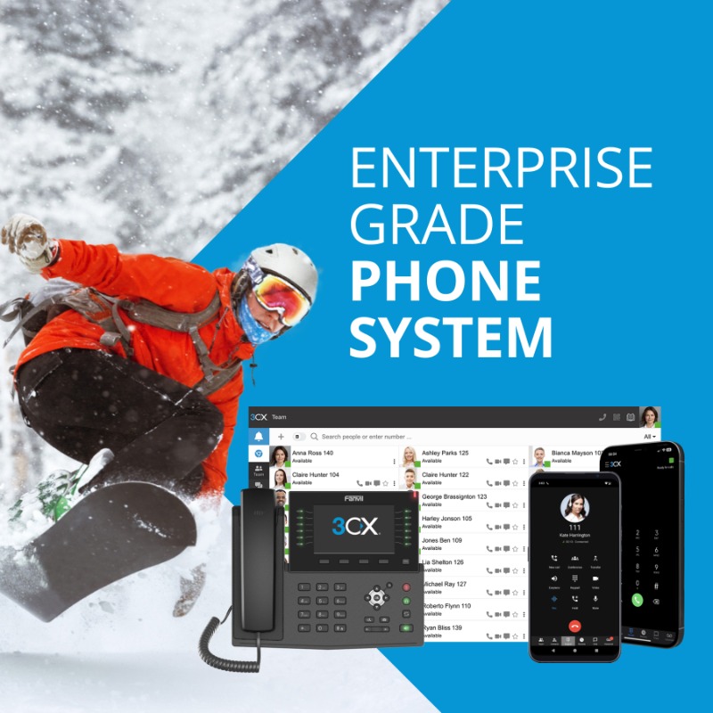 3CX's tweet photo. Enterprise grade phone system from 3CX. Cut licensing costs by 80% with no per user pricing. Easy set up, DIY admin, cut call costs and choose where to host. 3CX is the PBX of choice for 350,000 installs and counting.